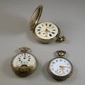 Three Silver Pocket Watches