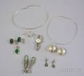 Small Group of Sterling Silver and Hardstone Jewelry