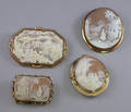 Four Landscape and Genre Scene Shellcarved Cameos