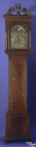 Pennsylvania Chippendale cherry tall case clock ca 1775