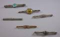 Six Antique Gemset Bar Pins