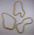 Three 14kt Gold Bead Necklaces