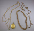 14kt Gold Pendant with Two 14kt Gold Chains