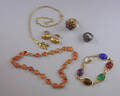Small Group of Mostly Gold and Gemset Jewelry Items