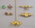Small Group of Gold Jewelry Items