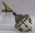 Late Victorian Moorishstyle Brass and Opalescent Art Glass Hanging Hall Light