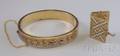 Two Antique 14kt Gold and Enamel Jewelry Items