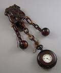 Tortoiseshell Chatelaine with Pocket Watch and Key