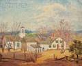 Attributed to Gerrit Albertus Beneker American 18821934 Cape Cod Landscape with House in Spring