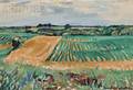 Nicolai S Cikovsky American 18941987 Landscape with Plowed Fields possibly Long Island