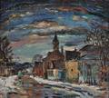 Antonio Cirino American 18891983 View of a New England Town in Winter