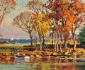Wayne Beam Morrell American b 1923 Indian Summer by the Sea