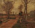 Paul Cornoyer American 18641923 Houses by a Path