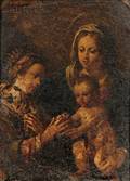 Italian School 16th Century Style Mystic Marriage of Saint Catherine