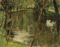 American School 19th20th Century River View Possibly the Epte River Near Giverny
