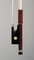 French Silver Mounted Violin Bow Etienne Pajeot c 1825