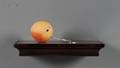 Stephanie Chubbuck American 21st Century Glass Peach with Leash and Shelf