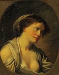 Manner of Jean Baptiste Greuze French 17251805 The Buxom Maiden