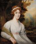Attributed to Sir Henry Raeburn British 17561823 Portrait of a Lady in White Seated in a Landscape