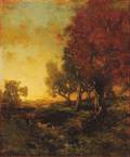 George Herbert McCord American 18481909 Autumn Walk at Sunset
