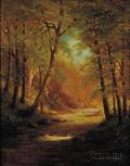 Attributed to Worthington Whittredge American 18201910 Woodland River