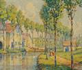 Theon Betts American fl 19201921 Rolampont  France Marne Canal