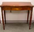 Kaplan Federalstyle Inlaid Mahogany and Mahogany Veneer Serpentine Card Table