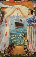Fernand Le Quesne French 18561918 Lady Liberty Leading the Way