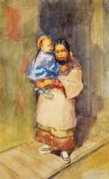 Esther Anna Hunt American 18751951 Portrait of a Chinese Mother and Child