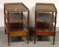 Pair of Regencystyle Brassmounted Mahogany ThreeTier Stands