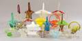 Twentynine Assorted Art Glass Brides Baskets