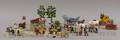 Large Assortment of Painted Cast Metal Toy Farm and Village Figures