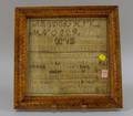 Tiger Maple Framed 1809 Lydia M Cobb Needlework Sampler