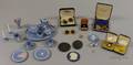 Approximately Twentysix Wedgwood and Related Ceramic Miniature and Jewelry Items