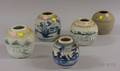 Five Blue and White Chinese Export Porcelain Ginger Jars