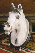Chalk horsehead plaque late 19th c