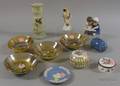 Fifteen Assorted Decorated Ceramic and Glass Table Items