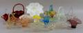 Nineteen Assorted Art Glass Baskets and Serving Pieces