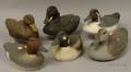 Six Painted Molded Canvas Duck Decoys