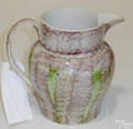 Green and brown spatter pitcher 19th c