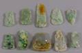Ten Carved Jade Pendants and Other Items