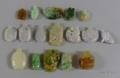 Seventeen Carved Jade Snuff Bottles