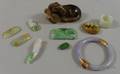 Ten Carved Jade Pendants and Other Items
