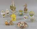 Twelve Assorted 19th and 20th Century Decorated Porcelain and Ceramic Table Items