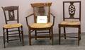 Four Italian Carved Wood Side Chairs an Armchair and a Pair of AngloIndian Hardwood Open Armchairs