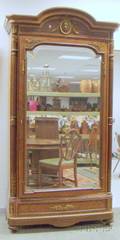Louis XVI Style Ormolumounted Carved and Veneered Armoire with Mirrored Door