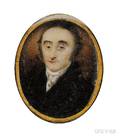 Portrait Miniature of a Gentleman Wearing a Black Coat