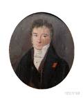 Portrait Miniature of Man Wearing a Black Jacket and Sash