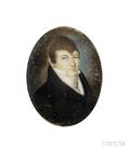 Portrait Miniature of a Young Man Wearing a Black Coat