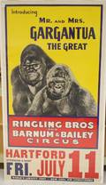 Ringling Bros and Barnum  Bailey Circus Introducing Mr and Mrs Gargantua the Great Lithograph Poster